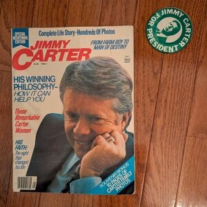 Jimmy Carter Magazine and Button Set